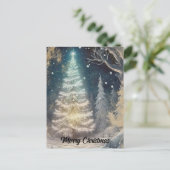 Carte Postale Arbre de Noël dans la forêt (Debout devant)