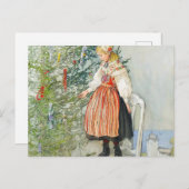 Carte Postale Arbre de Noël de Carl Larsson (Devant / Derrière)