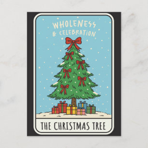 Carte Postale Arbre de Noël de Célébration Cadeaux de Fêtes de F