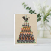 Carte Postale Arbre de Noël de poulet (Debout devant)