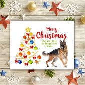Carte postale Arbre de Noël du berger allemand