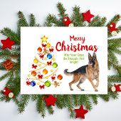 Carte postale Arbre de Noël du berger allemand
