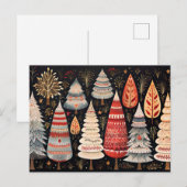 Carte Postale Arbre de Noël élégant (Devant / Derrière)
