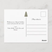 Carte Postale Arbre de Noël Élégant Photo Joyeux Noël (Dos)