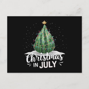 Carte Postale Arbre de Noël en pastèque Noël en juillet Eté