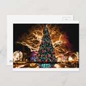 Carte Postale arbre de noël et fête des lumières (Devant / Derrière)