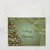 Carte postale Arbre de Noël et Rideau (Devant / Derrière)