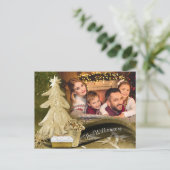 Carte Postale Arbre de Noël Gold Lace (Debout devant)