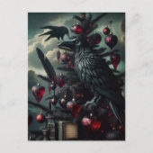 Carte Postale Arbre De Noël Gothique Avec Ravens (Devant)