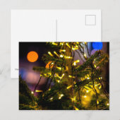 Carte Postale Arbre de Noël, Lumières décoratives (Devant / Derrière)