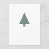 Carte Postale Arbre de Noël minimal | Sage Vert Nettoyage Simple (Devant)