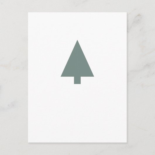 Carte Postale Arbre de Noël minimal | Sage Vert Nettoyage Simple (Devant)