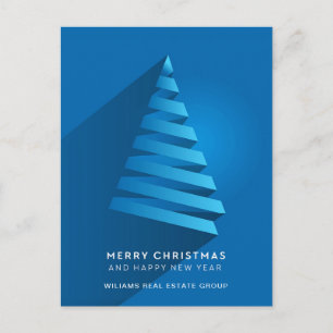 Carte Postale Arbre de Noël moderne Accueil d'entreprise P de va