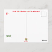 Carte Postale Arbre de Noël moderne du milieu du siècle Roquette (Dos)