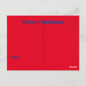 Carte Postale Arbre de Noël Moderne Red Stripe Salutation (Dos)