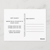 Carte Postale Arbre de Noël noir blanc brillant (Dos)