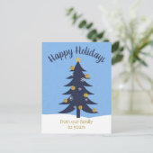 Carte Postale Arbre de Noël personnalisé (Debout devant)