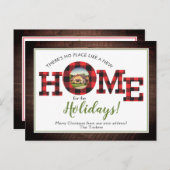 Carte Postale Arbre de Noël Plaid Buff de campagne Nouvel intéri (Devant / Derrière)