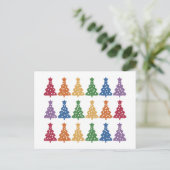 Carte Postale Arbre de Noël Rainbow (Debout devant)