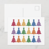 Carte Postale Arbre de Noël Rainbow (Devant / Derrière)