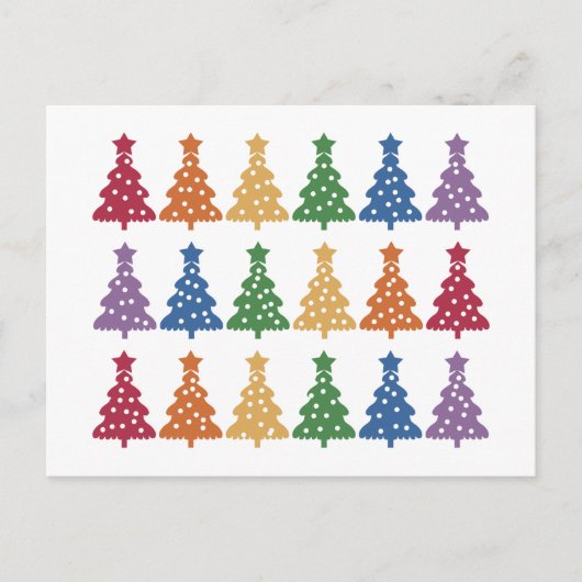 Carte Postale Arbre de Noël Rainbow (Devant)