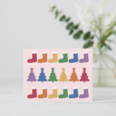 Carte Postale Arbre de Noël Rainbow #2 (Debout devant)