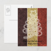 Carte postale Arbre de Noël rétro (Devant / Derrière)