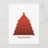 Carte postale Arbre de Noël rouge (Devant)