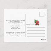 Carte Postale Arbre de Noël Voiture Nous avons déménagé Vacances (Dos)