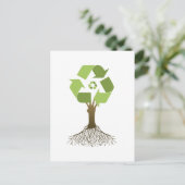 CARTE POSTALE ARBRE DE RECYCLAGE (Debout devant)