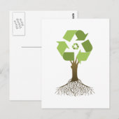 CARTE POSTALE ARBRE DE RECYCLAGE (Devant / Derrière)