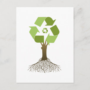 Carte Postale Arbre de recyclage