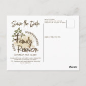 Carte Postale Arbre de réunion familiale moderne Enregistrer la  (Dos)