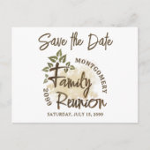 Carte Postale Arbre de réunion familiale moderne Enregistrer la  (Devant)