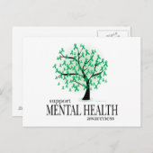 Carte Postale Arbre de santé mentale (Devant / Derrière)
