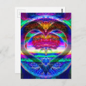 Carte Postale Arbre de vie arc-en-ciel (Devant / Derrière)