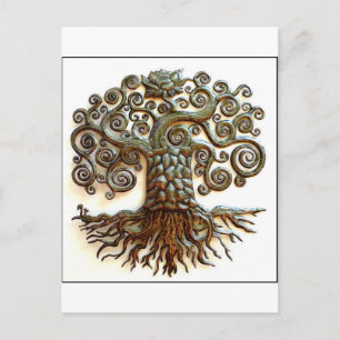 CARTE POSTALE ARBRE DE VIE ART VINTAGE
