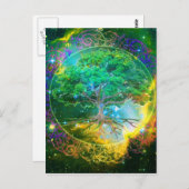 Carte Postale Arbre de vie bien-être (Devant / Derrière)