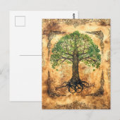 Carte Postale Arbre de vie celtique (Devant / Derrière)