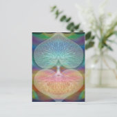 Carte Postale Arbre de vie Coeurs arc-en-ciel (Debout devant)