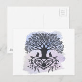 Carte Postale Arbre de vie d'art populaire (Devant / Derrière)