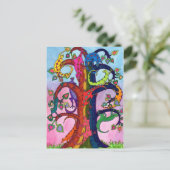 Carte Postale Arbre de vie de Gecko (Debout devant)