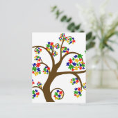 Carte Postale Arbre de vie de l'autisme (Debout devant)