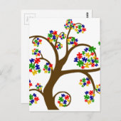 Carte Postale Arbre de vie de l'autisme (Devant / Derrière)