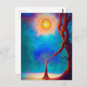 Carte Postale Arbre de vie du nouvel âge (Devant / Derrière)