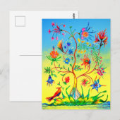 Carte Postale Arbre de vie et un oiseau (Devant / Derrière)