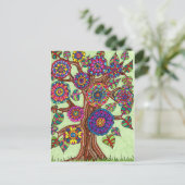 Carte Postale Arbre de vie florissant (Debout devant)