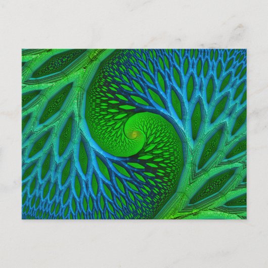 Carte Postale Arbre De Vie Fractale Spirale (Devant)