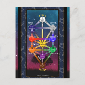 Carte Postale Arbre de Vie Kabbalistique Tarot | AFFICHE