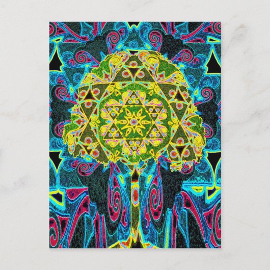 Carte Postale Arbre de vie Mandala par Amelia Carrie (Devant)